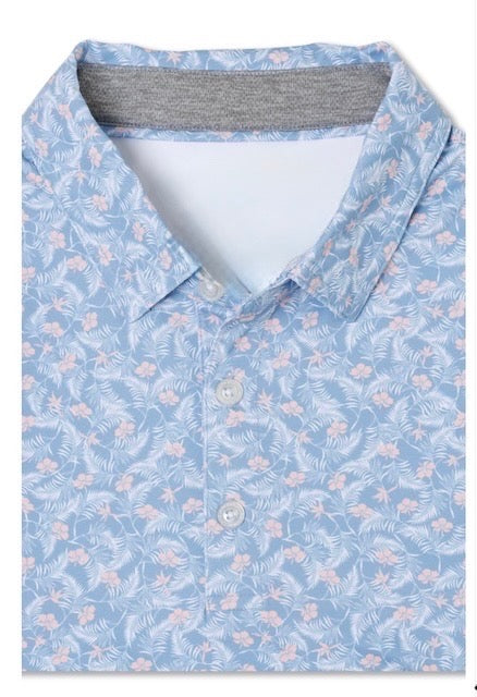 Peach Floral Polo